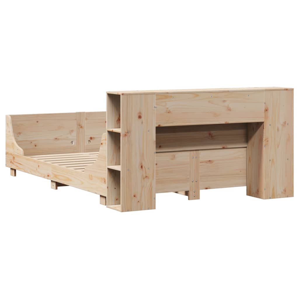 Cadre de lit sans matelas 140x190 cm bois de pin massif