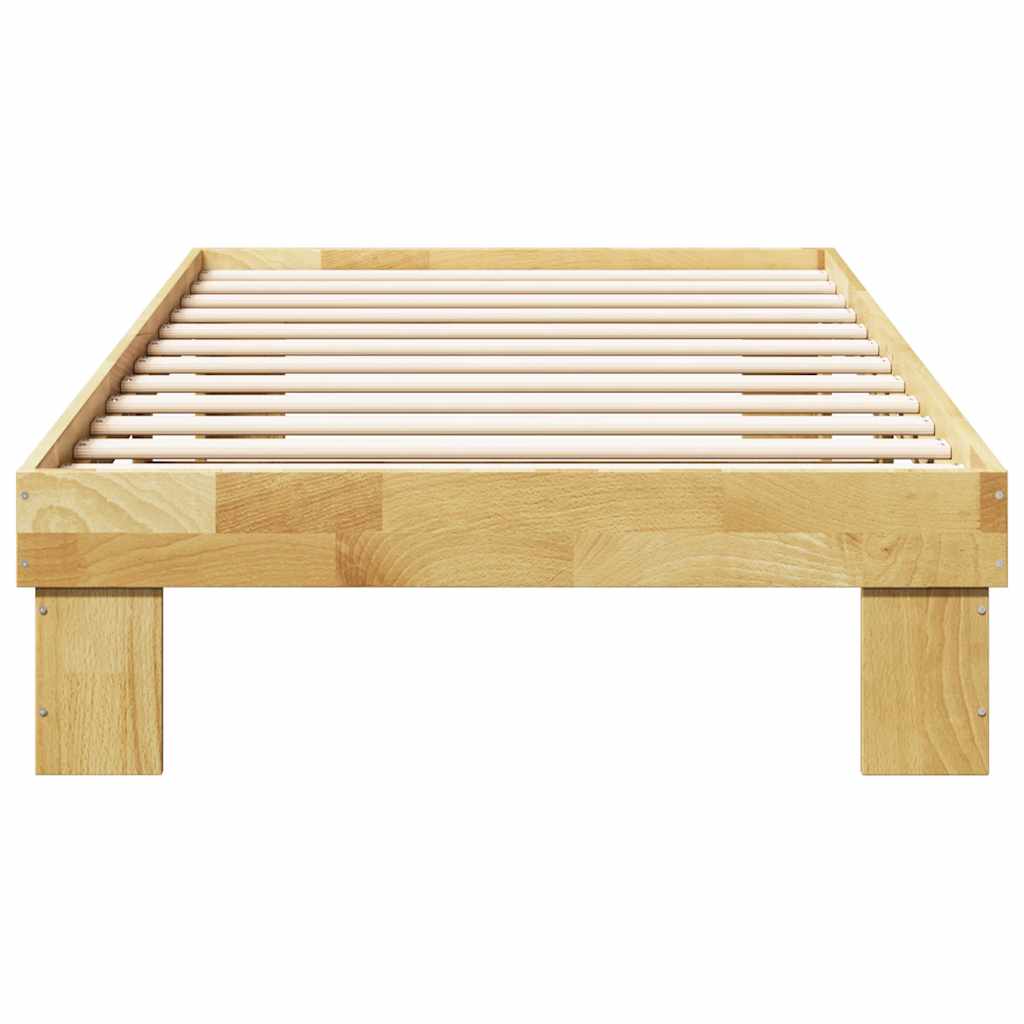 Cadre de lit sans matelas 90x200 cm bois massif de chêne