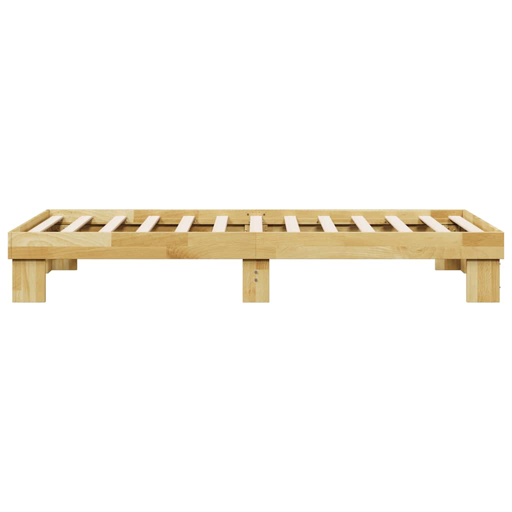 Cadre de lit sans matelas 90x200 cm bois massif de chêne