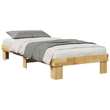 Cadre de lit sans matelas 100x200 cm bois massif de chêne