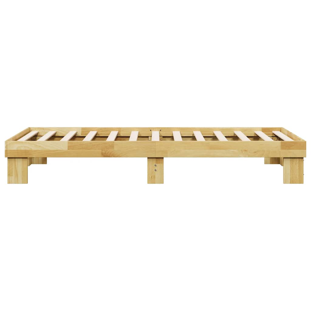 Cadre de lit sans matelas 100x200 cm bois massif de chêne