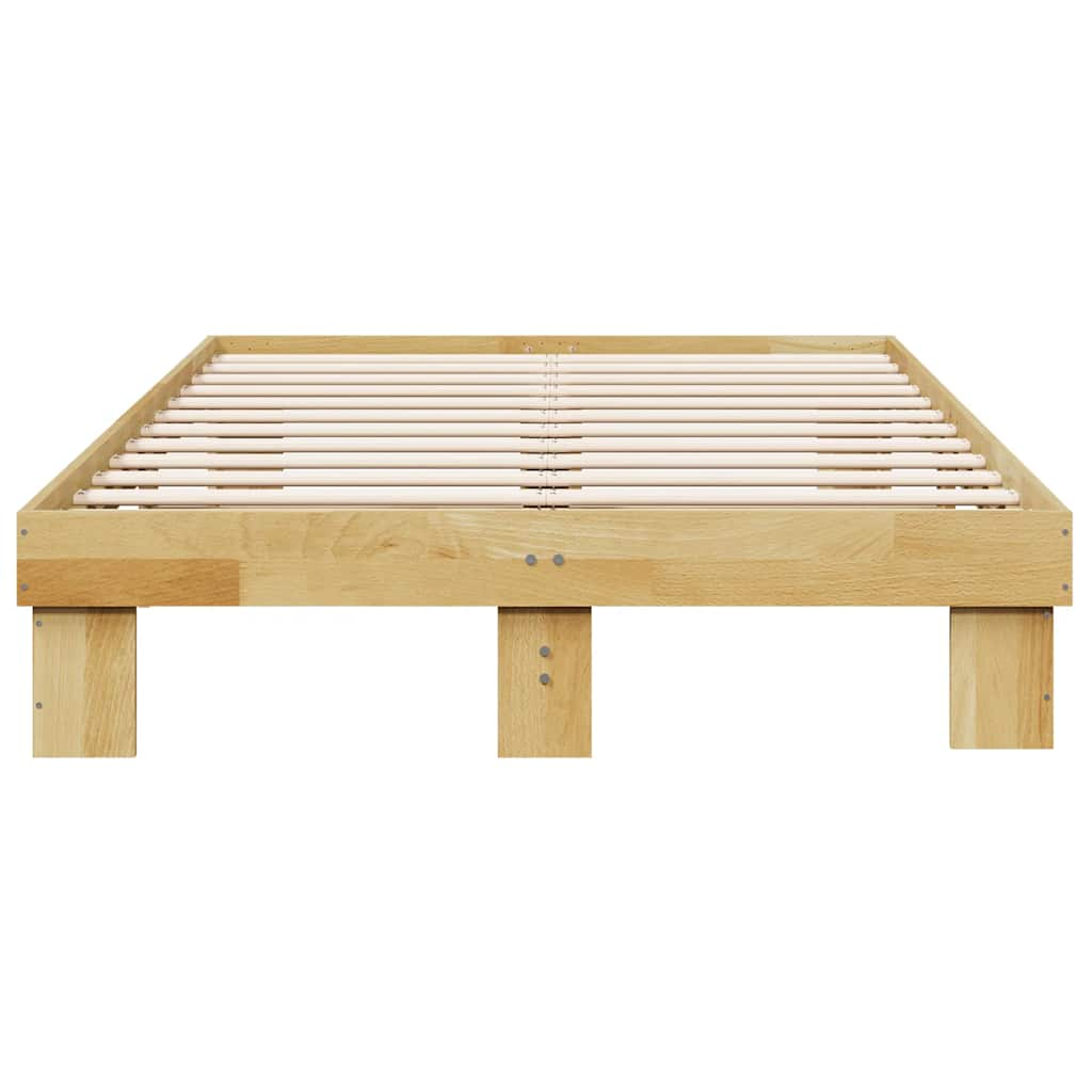 Cadre de lit sans matelas 120x200 cm bois massif de chêne