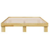 Cadre de lit sans matelas 140x200 cm bois massif de chêne