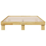 Bed frame without mattress 150x200 cm solid oak wood