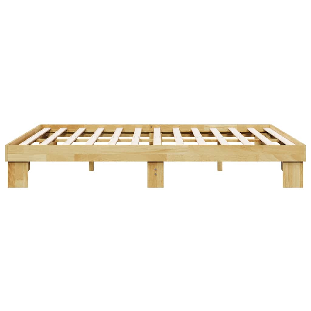 Bed frame without mattress 150x200 cm solid oak wood