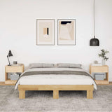 Bed frame without mattress 160x200 cm solid oak wood