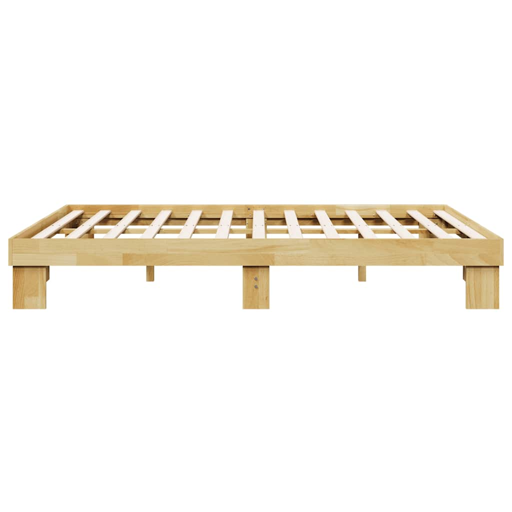 Bed frame without mattress 160x200 cm solid oak wood