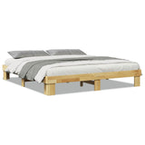 Bed frame without mattress 180x200 cm solid oak wood