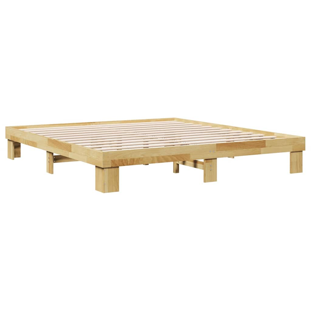 Bed frame without mattress 180x200 cm solid oak wood