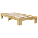 Cadre de lit sans matelas 90x190 cm bois massif de chêne