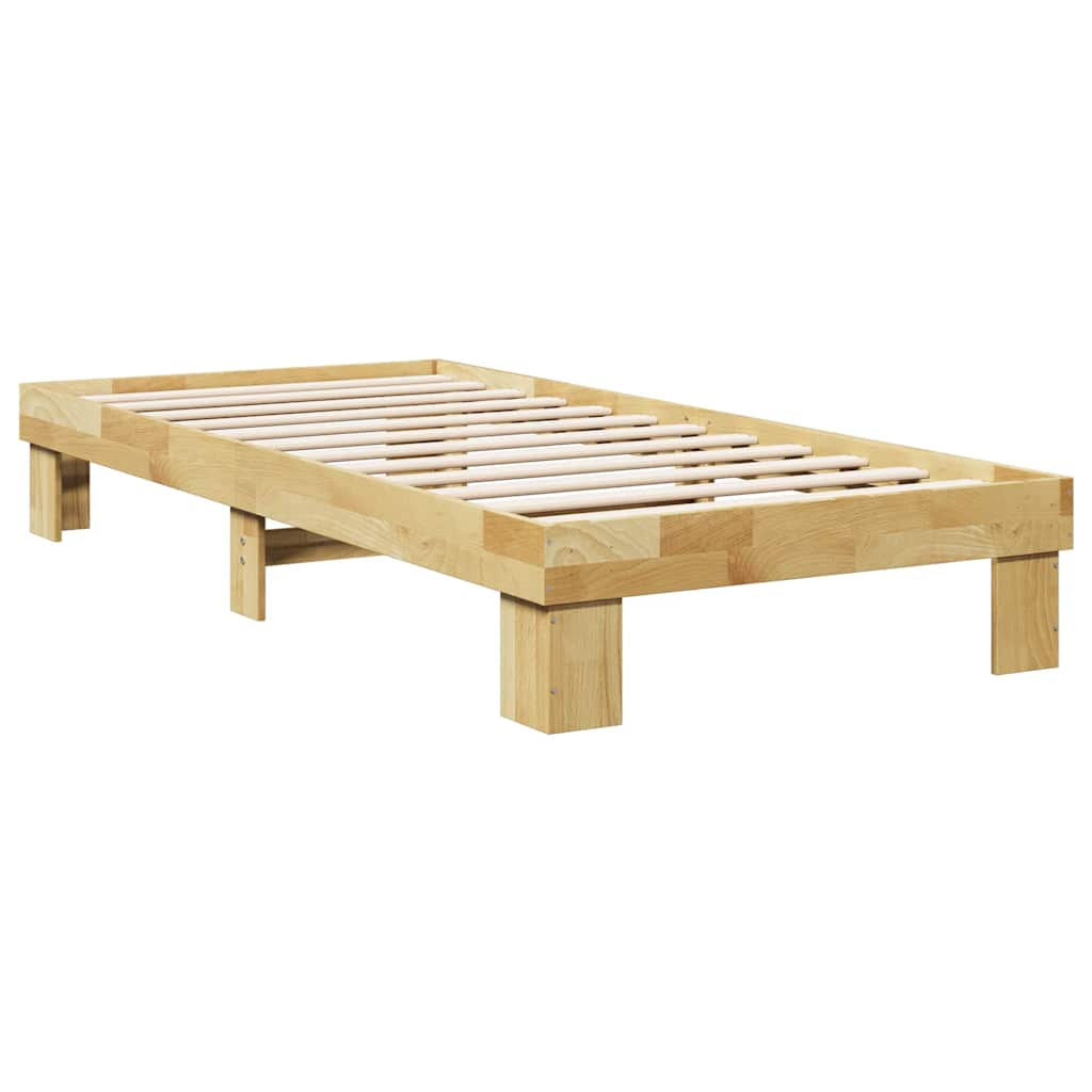 Cadre de lit sans matelas 90x190 cm bois massif de chêne