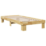 Cadre de lit sans matelas 90x190 cm bois massif de chêne