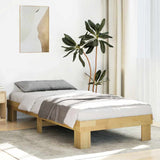 Cadre de lit sans matelas 90x190 cm bois massif de chêne