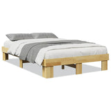 Cadre de lit sans matelas 120x190 cm bois massif de chêne