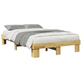 Cadre de lit sans matelas 120x190 cm bois massif de chêne