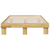 Cadre de lit sans matelas 120x190 cm bois massif de chêne