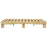 Cadre de lit sans matelas 120x190 cm bois massif de chêne