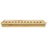 Cadre de lit sans matelas 100x200 cm bois massif de chêne