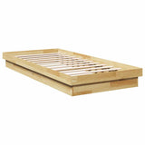 Cadre de lit sans matelas 100x200 cm bois massif de chêne