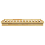 Cadre de lit sans matelas 90x190 cm bois massif de chêne