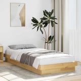 Cadre de lit sans matelas 90x190 cm bois massif de chêne