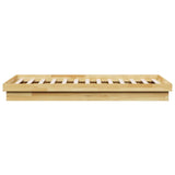 Cadre de lit sans matelas 75x190 cm bois massif de chêne