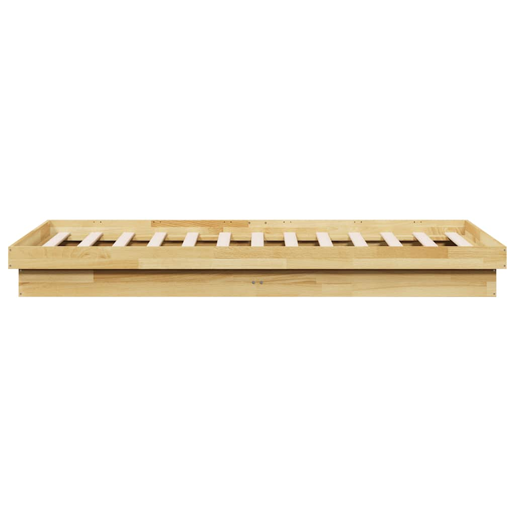 Cadre de lit sans matelas 80x200 cm bois massif de chêne