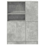 Ensemble d'armoires de cuisine 2 pcs gris béton bois ingénierie