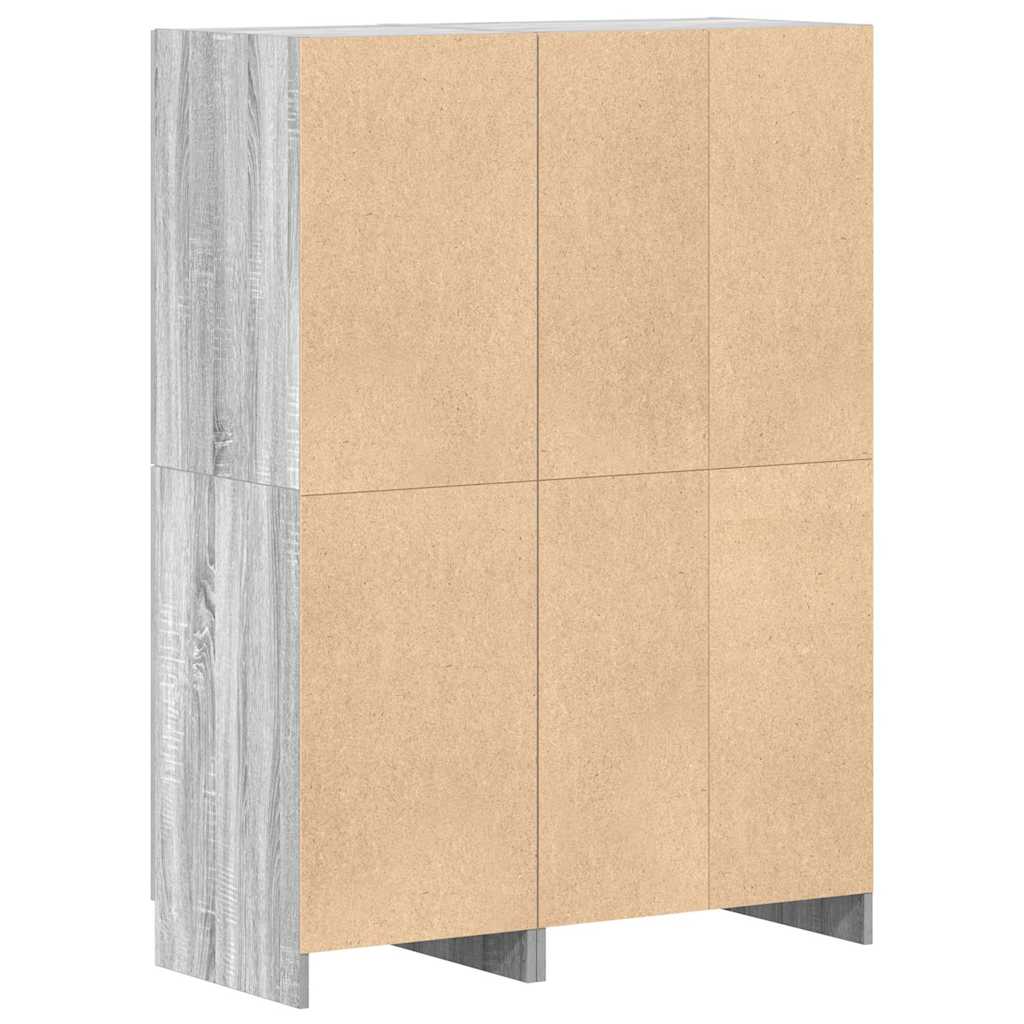 Ensemble d'armoires de cuisine 2pcs sonoma gris bois ingénierie