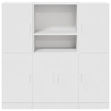 Ensemble d'armoires de cuisine 3 pcs blanc bois d'ingénierie