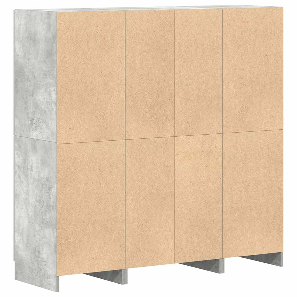 Ensemble d'armoires de cuisine 3 pcs gris béton