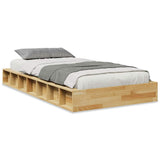 Cadre de lit sans matelas 90x200 cm bois massif de chêne