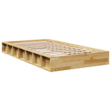 Cadre de lit sans matelas 100x200 cm bois massif de chêne