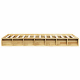 Cadre de lit sans matelas 100x200 cm bois massif de chêne