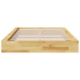 Cadre de lit sans matelas 120x200 cm bois massif de chêne