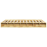 Cadre de lit sans matelas 120x200 cm bois massif de chêne