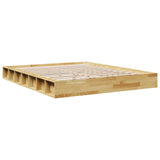 Cadre de lit sans matelas 140x200 cm bois massif de chêne