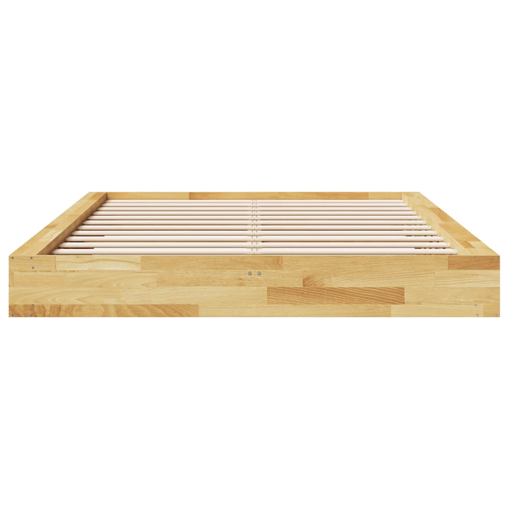 Cadre de lit sans matelas 140x200 cm bois massif de chêne