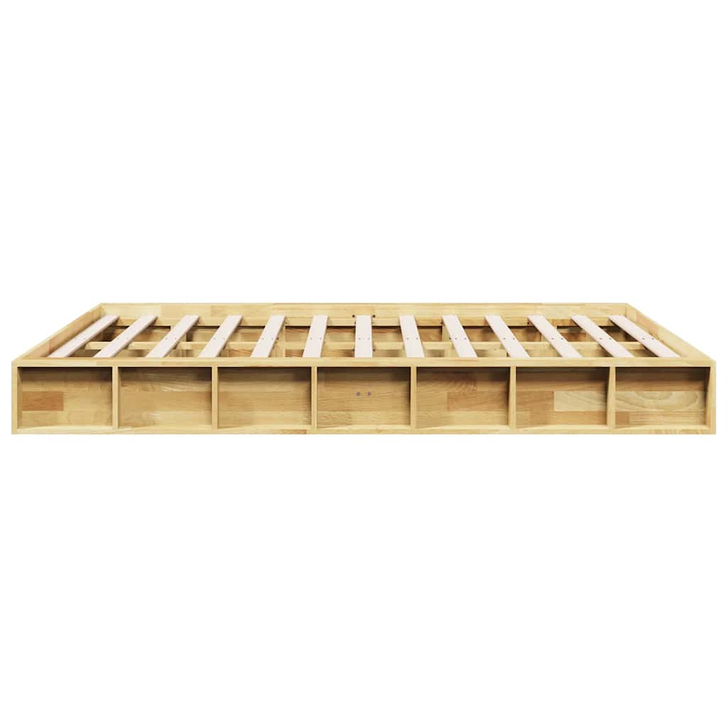 Cadre de lit sans matelas 140x200 cm bois massif de chêne