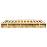 Cadre de lit sans matelas 140x200 cm bois massif de chêne