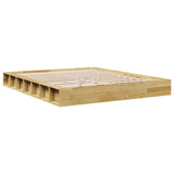 Cadre de lit sans matelas 140x200 cm bois massif de chêne