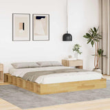 Cadre de lit sans matelas 140x200 cm bois massif de chêne