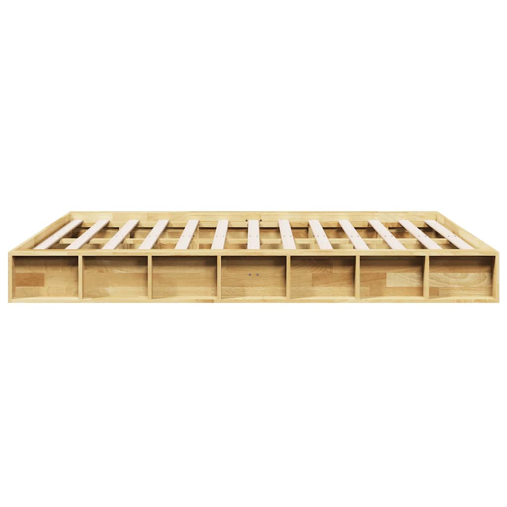 Bed frame without mattress 150x200 cm solid oak wood