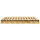 Bed frame without mattress 150x200 cm solid oak wood