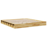 Cadre de lit sans matelas 180x200 cm bois massif de chêne