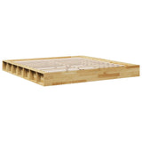 Cadre de lit sans matelas 200 x 200 cm en bois massif de chêne