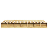 Cadre de lit sans matelas 75x190 cm bois massif de chêne