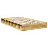 Bed frame without mattress 90x190 cm solid oak wood