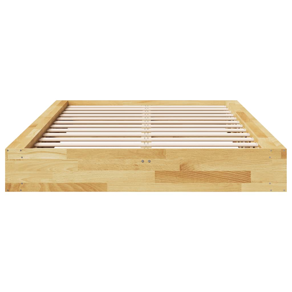 Cadre de lit sans matelas 120x190 cm bois massif de chêne