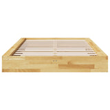 Cadre de lit sans matelas 120x190 cm bois massif de chêne